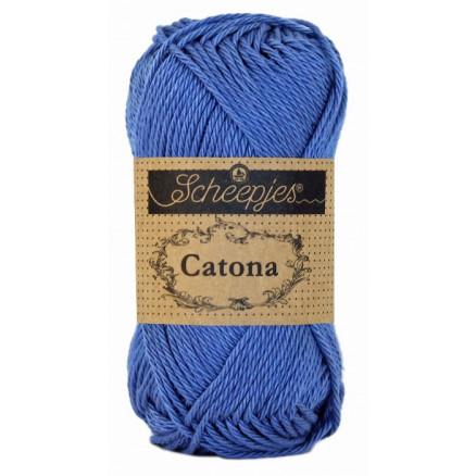 Scheepjes Catona Garn Unicolor 261 - Capri Blue Tilbud