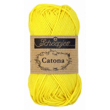 Scheepjes Catona Garn Unicolor 280 - Lemon 100% bomuld