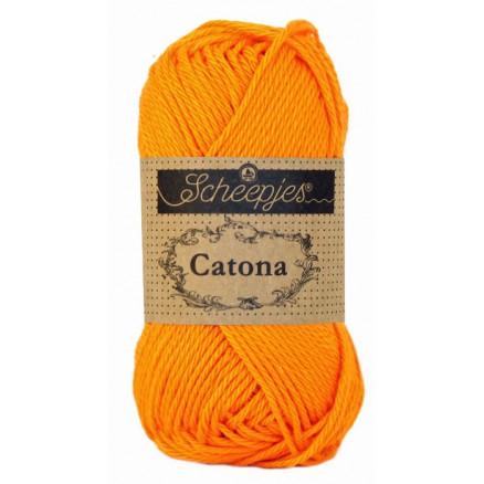 Scheepjes Catona Garn Unicolor 281 Tangerine - Kvalitet til Lavpris