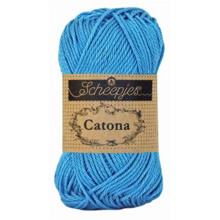 Scheepjes Catona Garn Unicolor 384 - Pulverblå Kvalitet