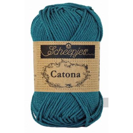 Scheepjes Catona Garn Unicolor 400 - Petrolblå tilbud!
