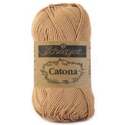 Scheepjes Catona Garn Unicolor 502 Camel - Kvalitetsgarn