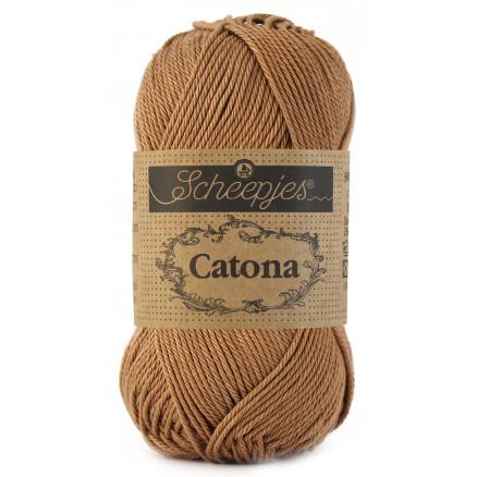 Scheepjes Catona Garn Unicolor 503 - Hazelnød