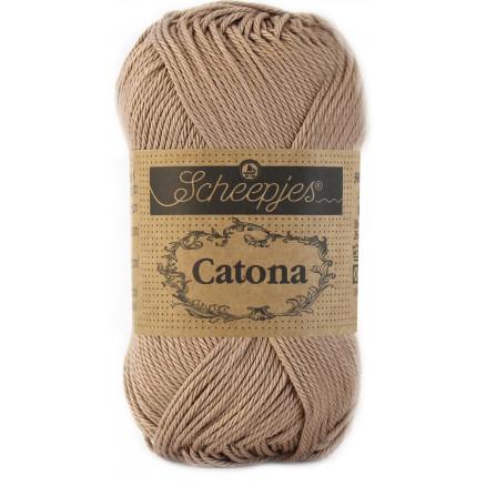 Scheepjes Catona Garn Unicolor 506 Karamel - Fantastisk Tilbud!