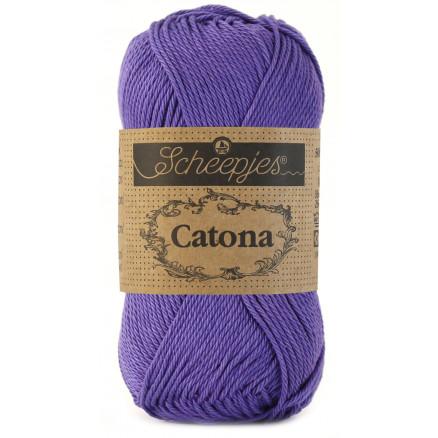 Scheepjes Catona Garn Unicolor 508 Dyb Amethyst - Fantastisk!