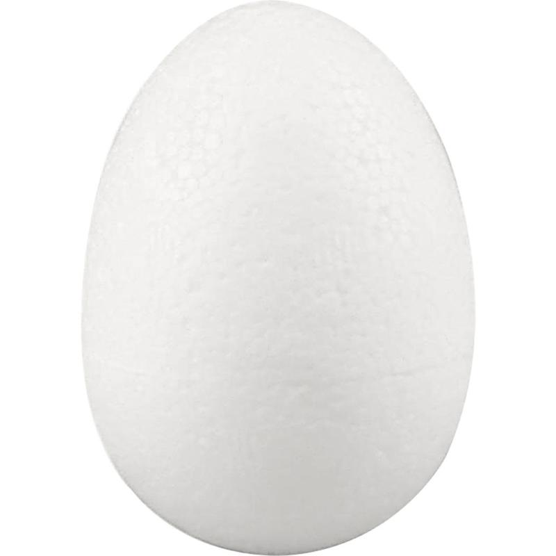 Styroporæg 7 cm Hvide - 5 stk fra Niah Design