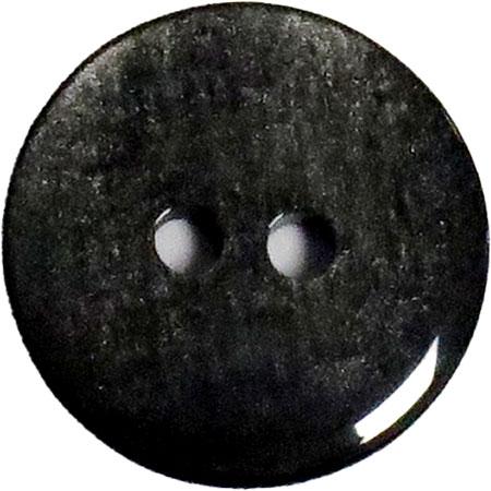 Sort Plast Knap med 2 Huller - 18 mm - Hobbytilbehør