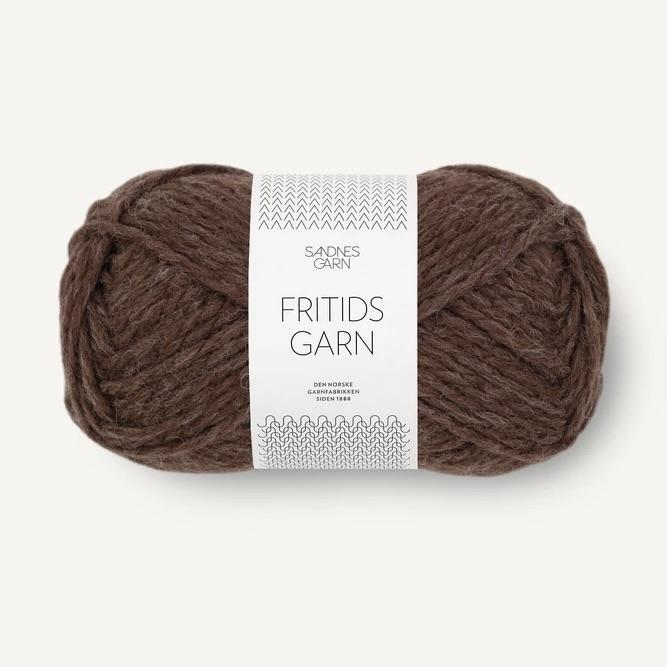 Fritidsgarn Mørk Brunmelert 4071 - 100% Norsk Uld