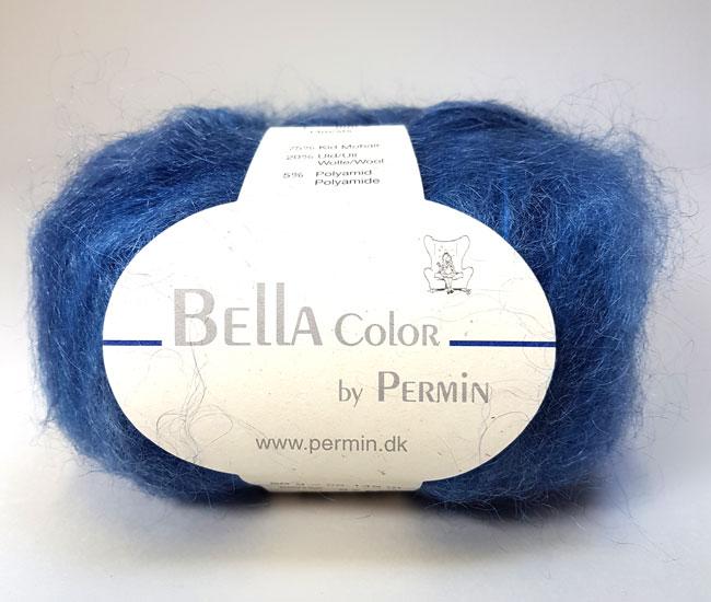 Bella Permin Mohairgarn - Uld og Polyamid, Blå 883156