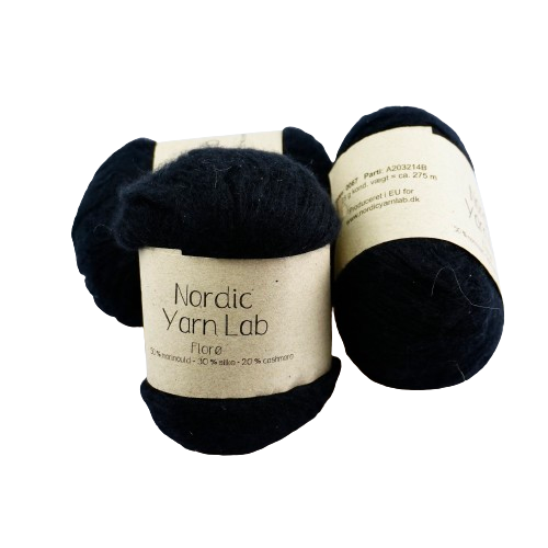 Florø Sort 0067 - Lace Garn fra Nordic Yarn Lab