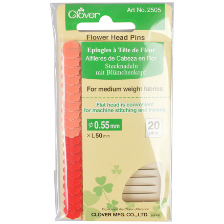 Clover Blomster Knappenåle 0,55x50mm - 20 stk. Tilbud!