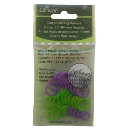 Clover Markeringsringe Små - 30 stk. til Håndarbejde