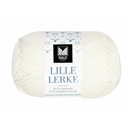 Dale Garn Lille Lerke 0017 Hvid - Blødt og Eksklusivt Garn