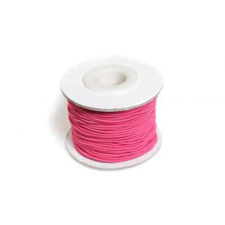 Elastiksnor i pink - 1,2 mm x 25 m til kreative projekter