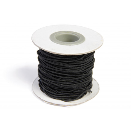 Elastiksnor Sort 1,2mm 25m - Perfekt til kreative projekter!