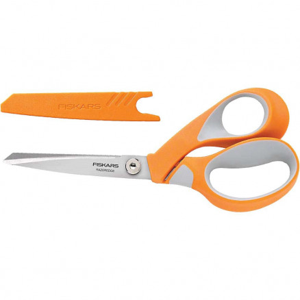 Fiskars Skræddersaks Softgrip Orange - Perfekt til detaljeret klip!