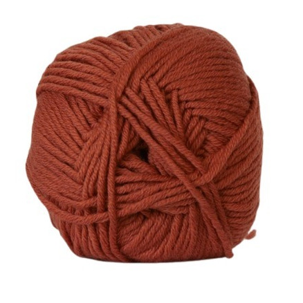 Hjertegarn Merino Cotton 1343 Rødbrun - Kreativt Garn