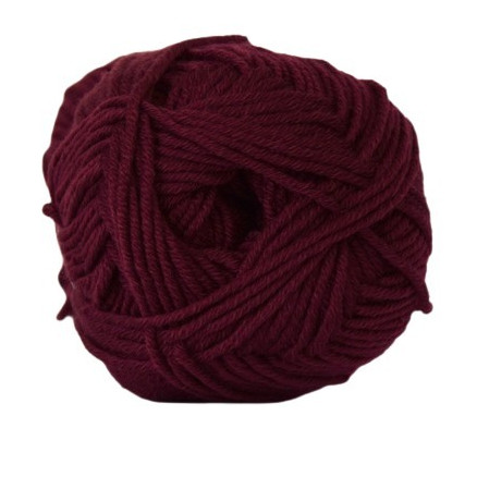 Hjertegarn Merino Cotton 1726 i Bordeauxrød - Kreativitet!