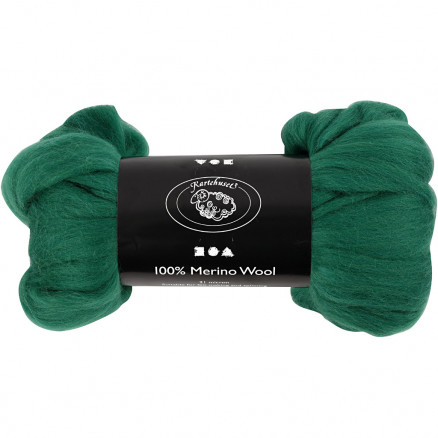 Karteflor Merino Uld Grøn 21my 100g - Håndarbejde Tilbud