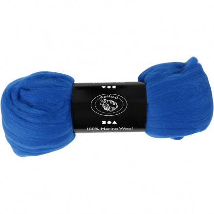 Karteflor Merino Uld i Koboltblå - 100g til Håndarbejde