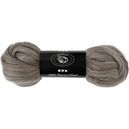 Karteflor Merino Uld Naturgrå 100g til Håndarbejde