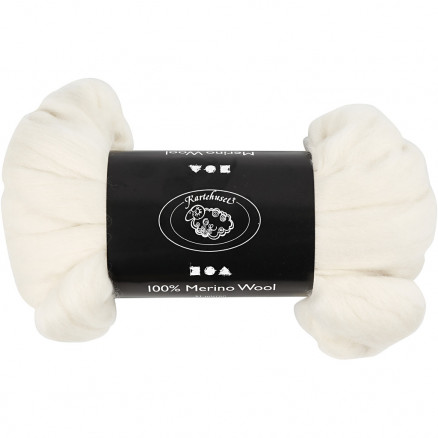 Karteflor Merino Uld i Råhvid 100g - Fantastisk Tilbud!