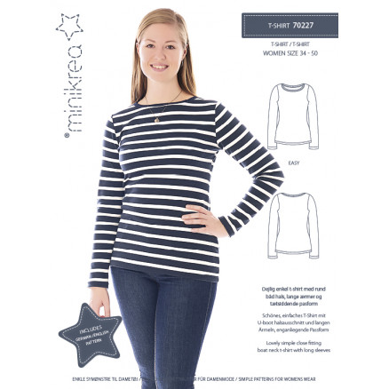 MiniKrea Snitmønster 70227 T-shirt til kvinder