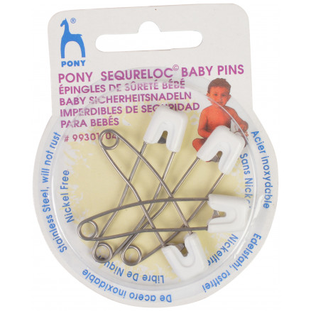 Pony Baby Sikkerhedsnåle 51mm - 4 stk til husstanden