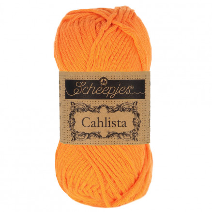 Scheepjes Cahlista Garn Unicolor 281 Tangerine - Udsalg!