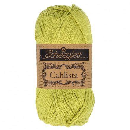 Scheepjes Cahlista Garn Unicolor 512 Lime - Fantastisk kvalitet!