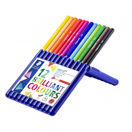Staedtler Ergosoft Farveblyanter - 12 stk i Ass. farver