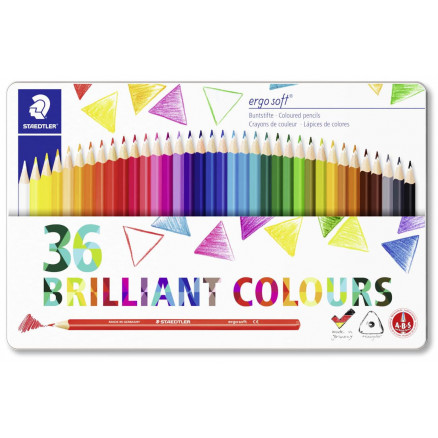 Staedtler Ergosoft Farveblyanter - 36 Ass. Farver