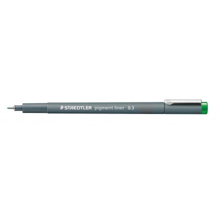 Staedtler Pigment Liner Tusch Grøn 0,3mm - 1 stk Tilbud!