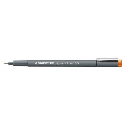 Staedtler Pigment Liner Tusche Orange 0,5mm - 1 stk Tilbud!
