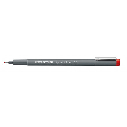 Staedtler Pigment Liner Rød Tusch 0,3mm – 1 stk. Tilbud!