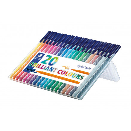 Staedtler Triplus Color Tuscher - 20 stk i Ass. farver