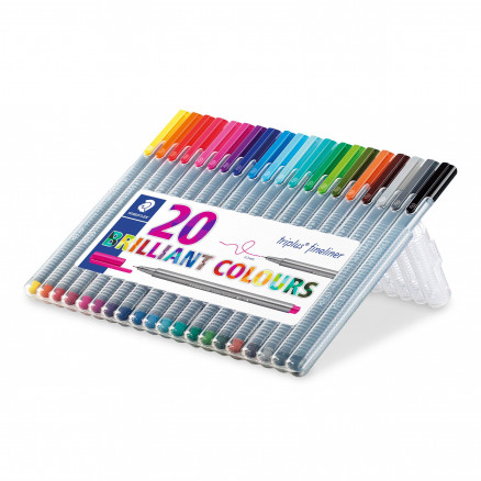 Staedtler Triplus Fineliner Tuscher i Ass. Farver - 20 stk.