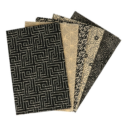 Tissu de Marie Fat Quarter Midnat 50x57cm - 5 stk tilbud