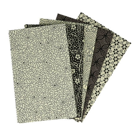 Tissu de Marie Fat Quarter Natur 50x57cm - 5 stk tilbud