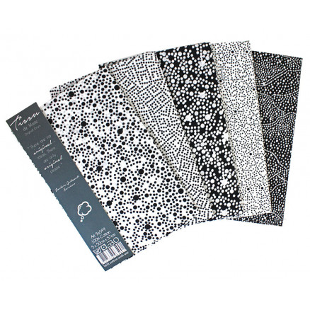 Tissu de Marie Fat Quarter Onyx - 5 stk til patchwork