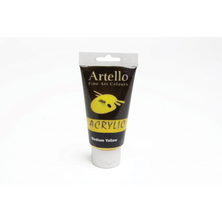 Artello Akrylmaling Kunstnerfarve Gul 75ml - Hurtig levering!