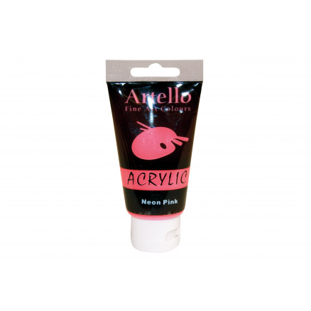 Artello Neon Pink Akrylmaling 75ml til Kreativitet