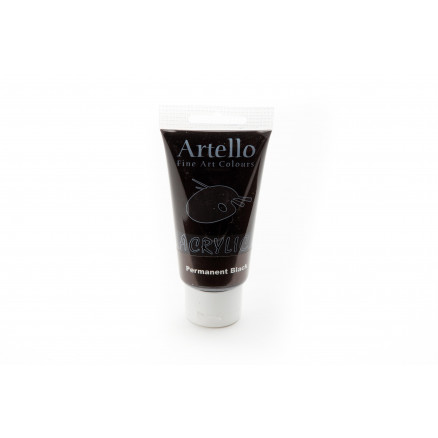Artello Akrylmaling Kunstnerfarve Sort 75 ml - Kreativ DIY