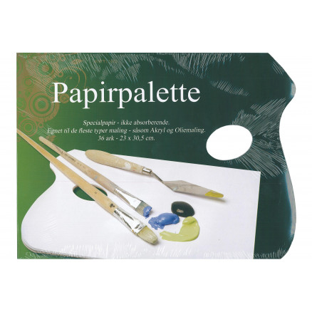 Artino Hvid Papirpalette 23x30,5 cm - 36 ark til Maling