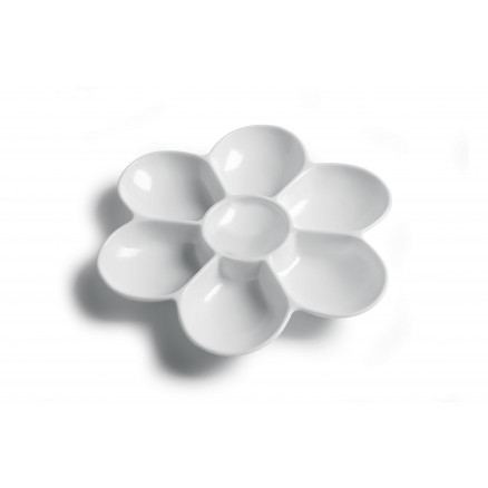 Artino Plastpalette Blomst Hvid - 7 rum til maleri