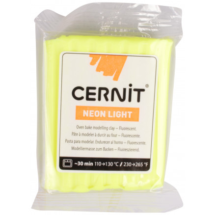 Cernit Neon Gul Modellervoks 210 - 56g til Kreativitet