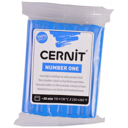 Cernit Modellervoks Unicolor 017 Blå - 56g Kreativ Materiale