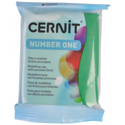 Cernit Modellervoks Unicolor Grøn 018 - 56g til kreative projekter