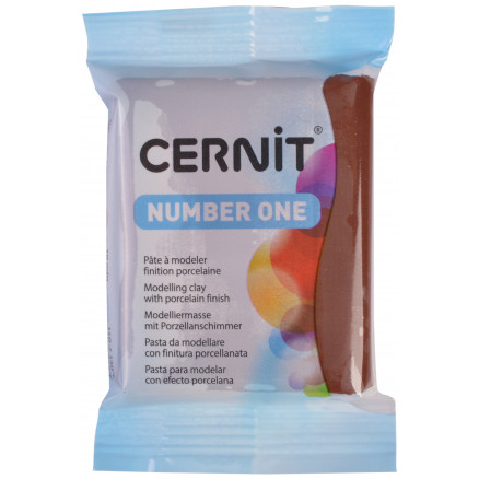 Cernit Modellervoks Unicolor 023 Brun - 56g til kreative projekter