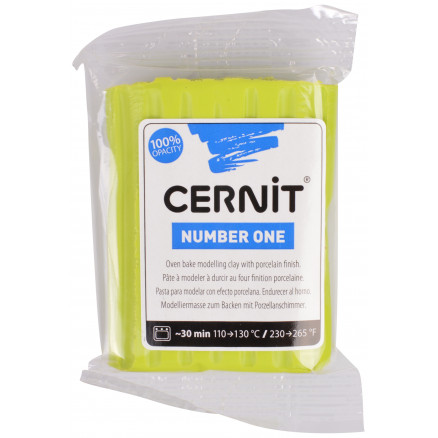 Cernit Modellervoks Unicolor 601 Limegrøn 56g - Kreativitet!